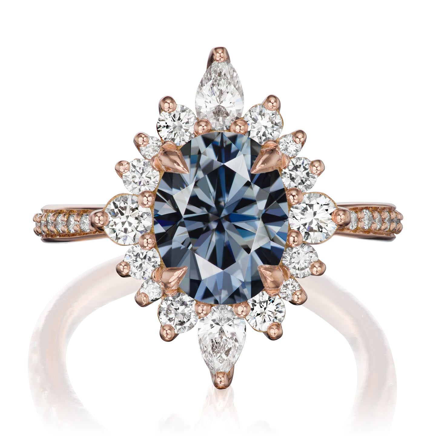 Anika | Oval Grey Moissanite Ring (2.75ctw+) | Kristin Coffin Jewelry