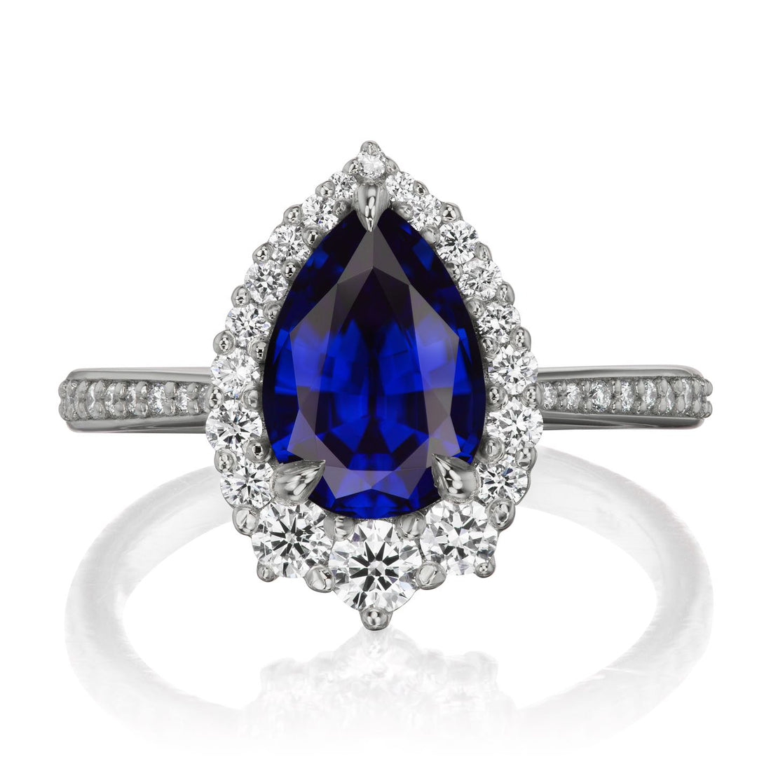 Celeste | Pear Blue Sapphire Ring (3.33ctw+) | Kristin Coffin Jewelry
