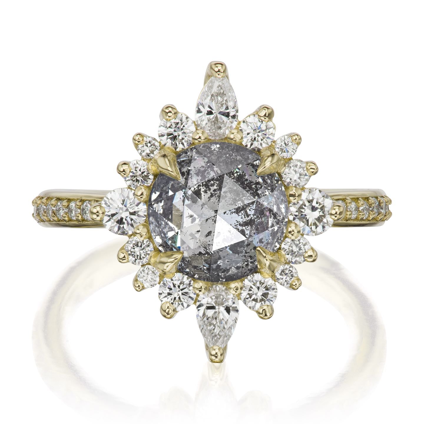 Zahra | Salt + Pepper Diamond Ring (2.02ctw+) | Kristin Coffin Jewelry