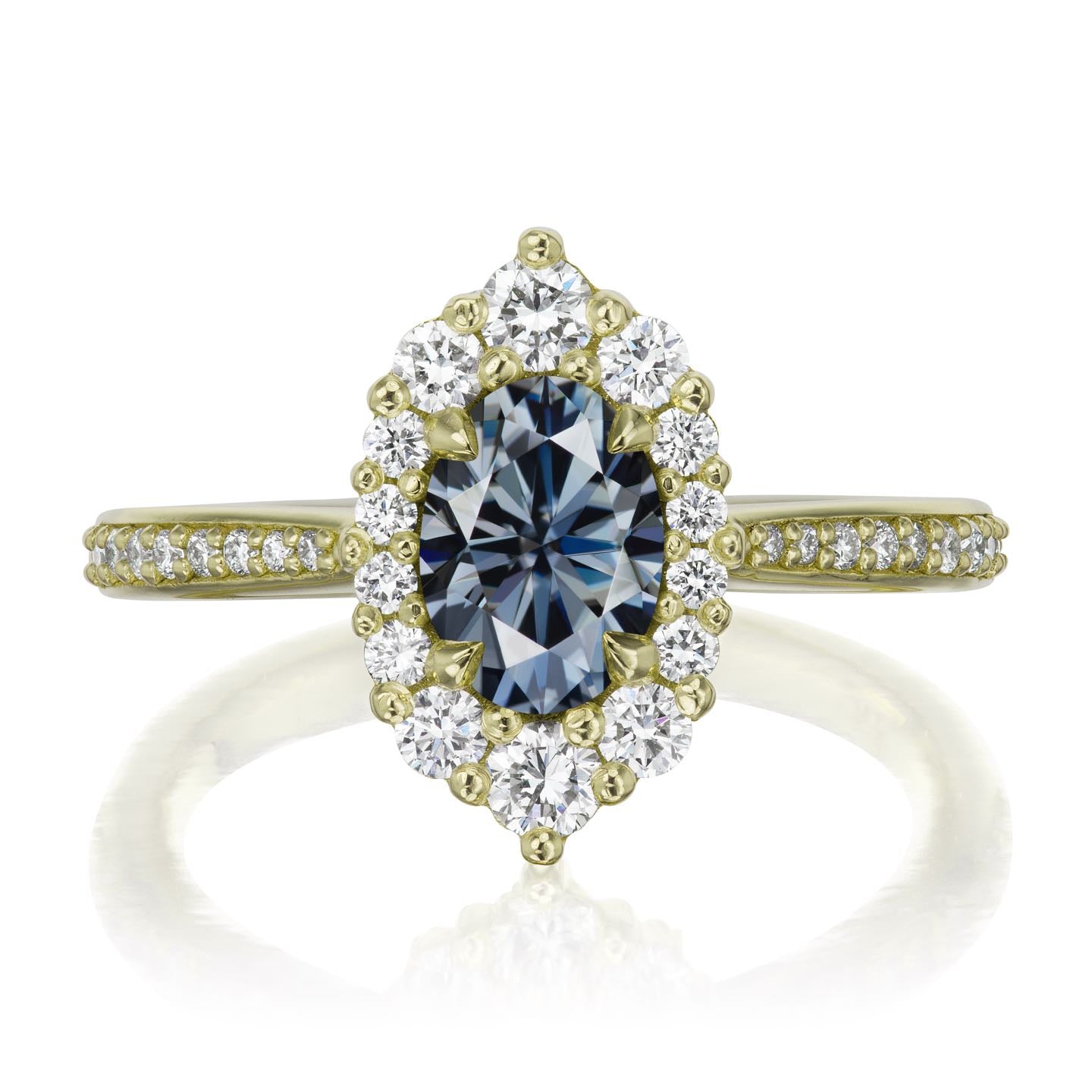 Sofia | Oval Grey Moissanite Ring (1.25ctw+) | Kristin Coffin Jewelry