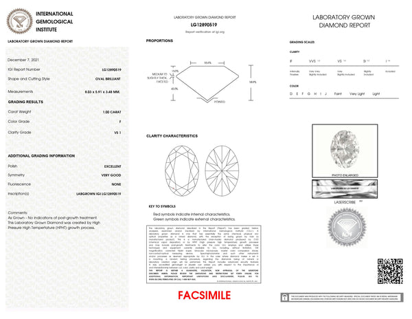 Cvd on sale diamond certificate