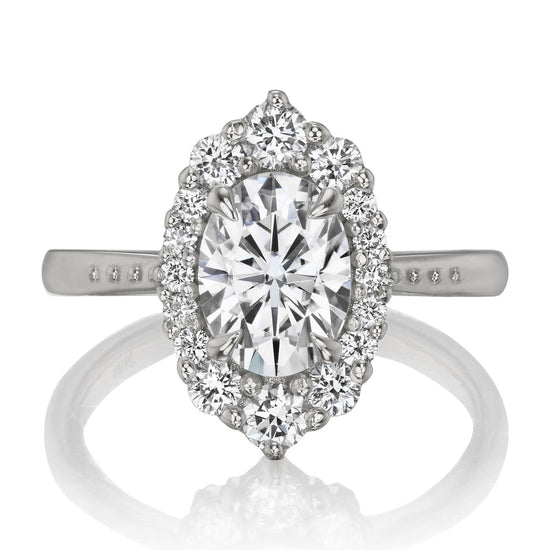 Black Diamond Engagement Ring Rose Gold Cluster Halo Diamond Oval Ring, ring  