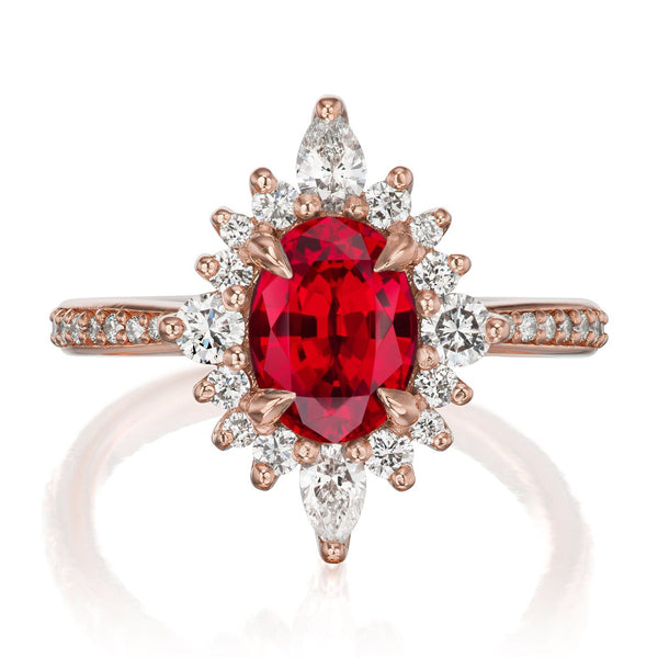 Our Master Stone over 8 carat ruby with the perfect vivid red