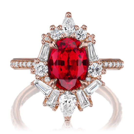 Natural Diamonds Women's Diamond ring with ruby stone at Rs 24600 in Surat